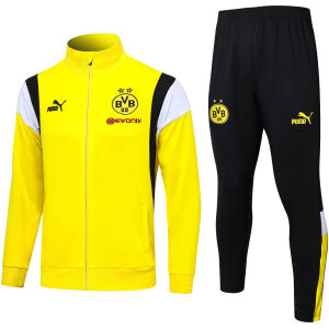 Mens Borussia Dortmund Jacket + Pants Training Suit Yellow 2023/24