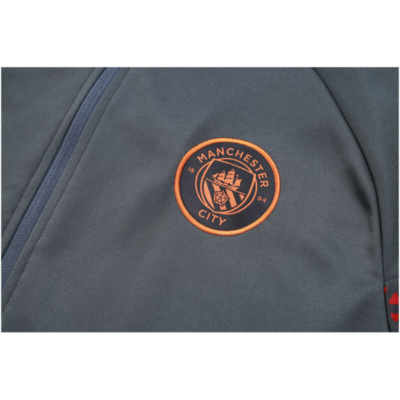 Mens Manchester City Jacket + Pants Training Suit Grey 2023/24
