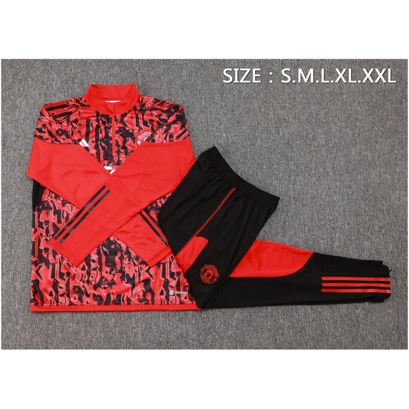 Mens Manchester United Training Suit Red 2023/24