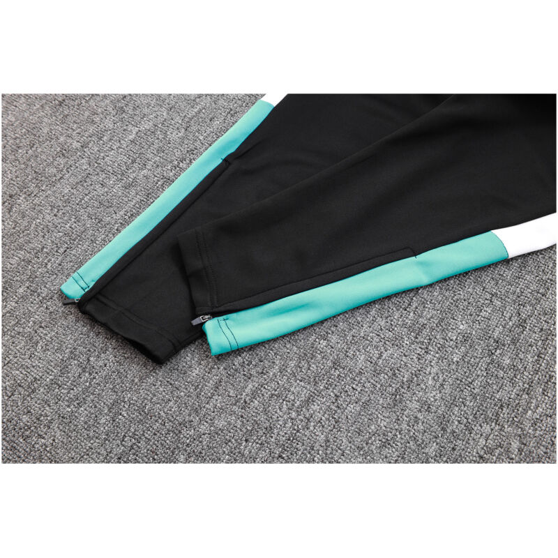 Mens Olympique Marseille Jacket + Pants Training Suit Black 2023/24