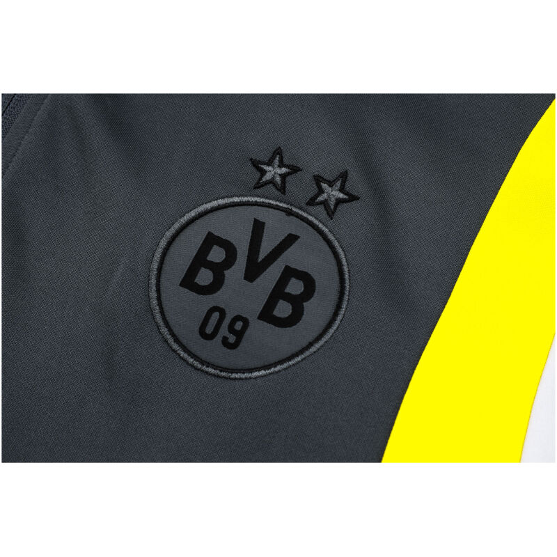 Mens Borussia Dortmund Jacket + Pants Training Suit Grey 2023/24