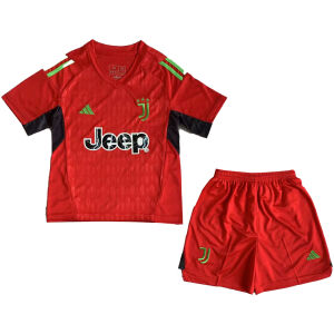 Kids Juventus Goalkeeper Red Jersey 2023/24
