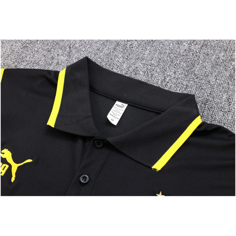 Mens Borussia Dortmund Polo Shirt Black II 2023/24