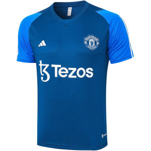 Mens Manchester United Short Training Jersey Blue 2023/24
