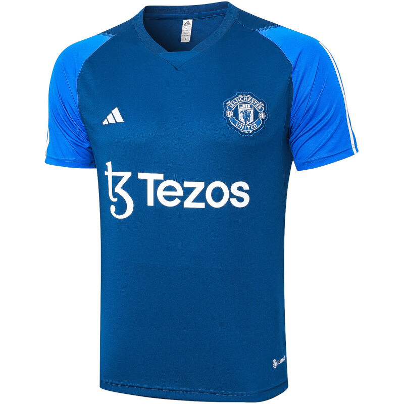Mens Manchester United Short Training Jersey Blue 2023/24