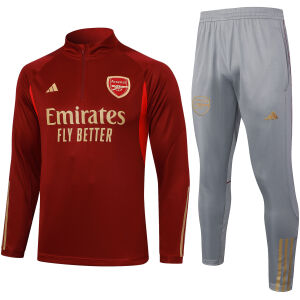 Mens Arsenal Training Suit Wine 2023/24