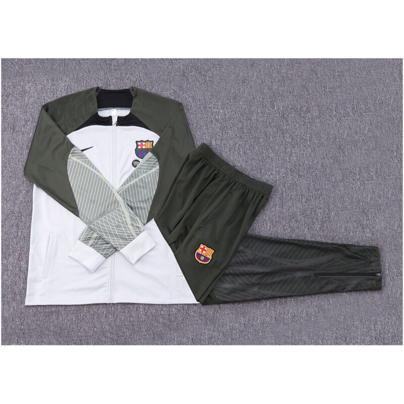 Kids Barcelona Jacket + Pants Training Suit Light Greenish 2023/24