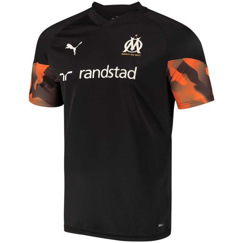 Mens Olympique Marseille Short Training Jersey Black 2023/24
