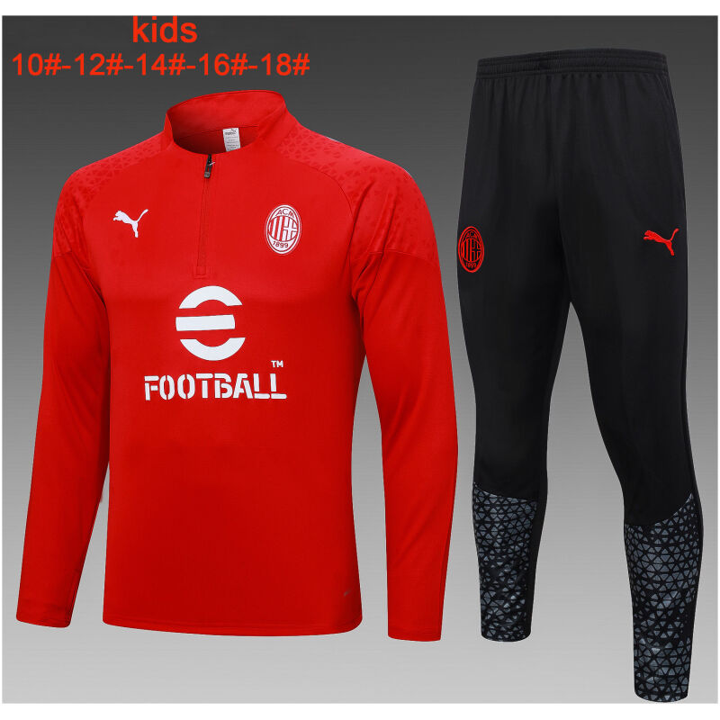 Kids AC Milan Training Suit Red 2023/24