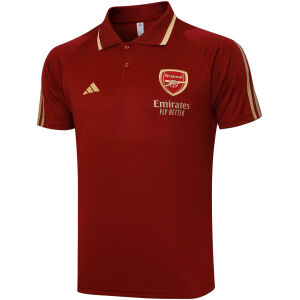 Mens Arsenal Polo Shirt Wine 2023/24