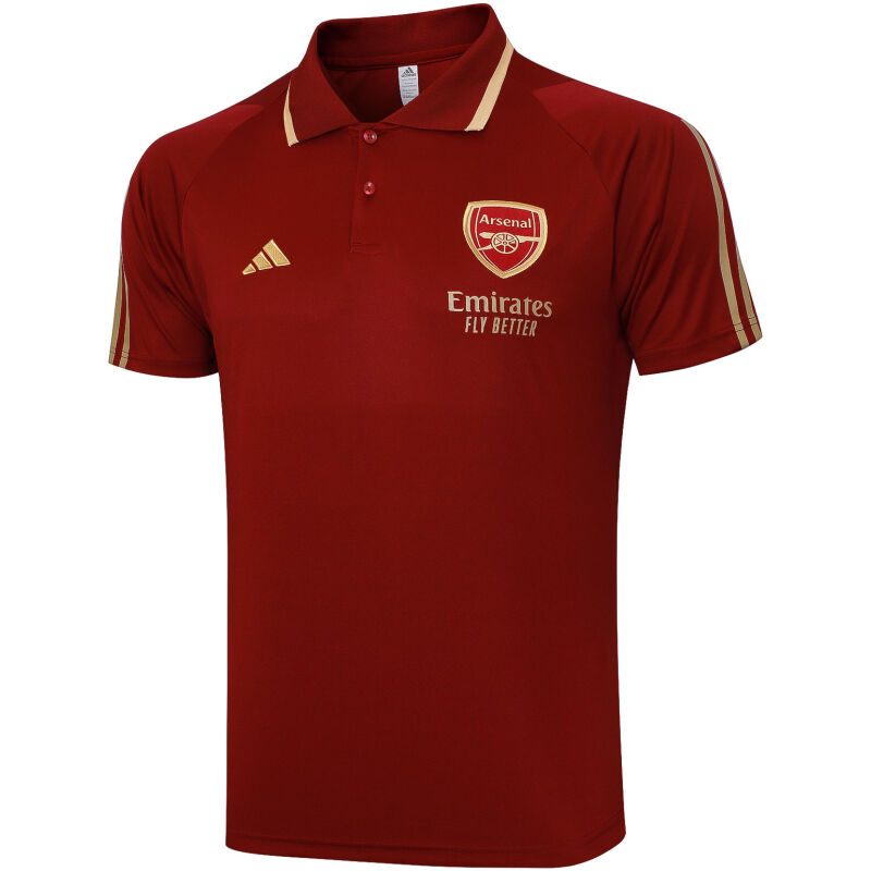 Mens Arsenal Polo Shirt Wine 2023/24