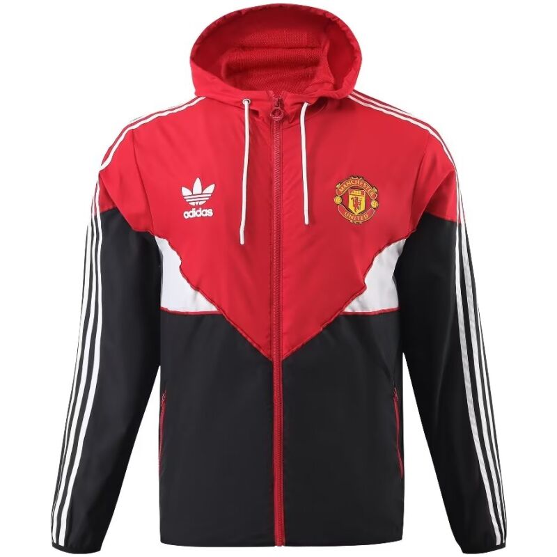 Mens Manchester United All Weather Windrunner Jacket Red – Black 2023/24