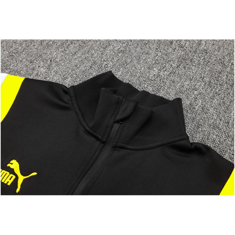 Mens Borussia Dortmund Jacket + Pants Training Suit Black 2023/24