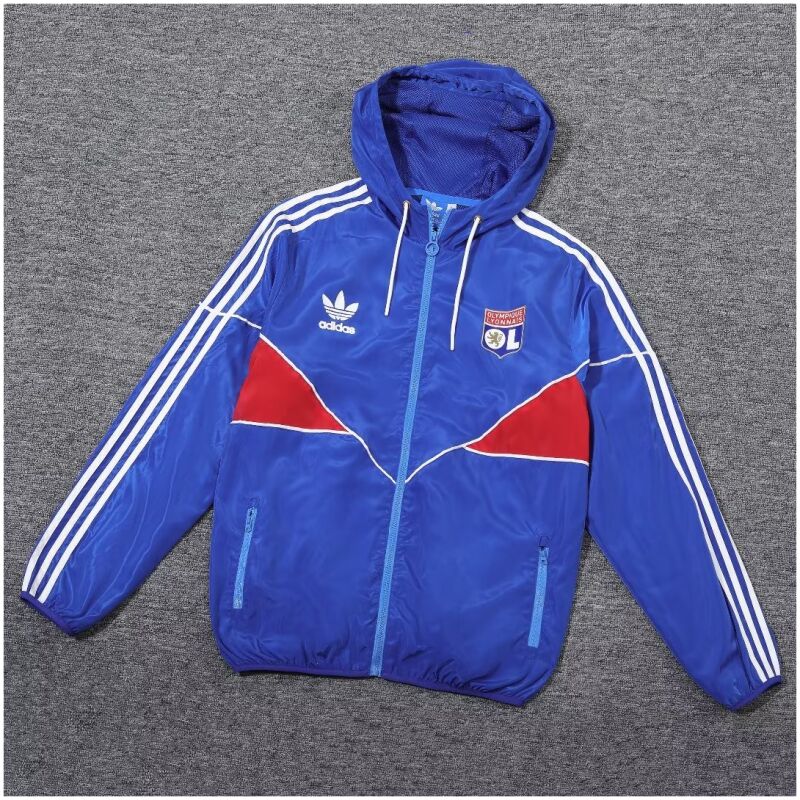 Mens Olympique Lyonnais All Weather Windrunner Jacket Blue 2023/24