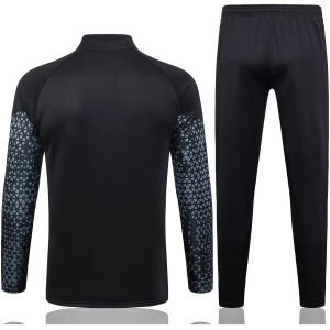 Mens Borussia Dortmund Jacket + Pants Training Suit Black Print 2023/24