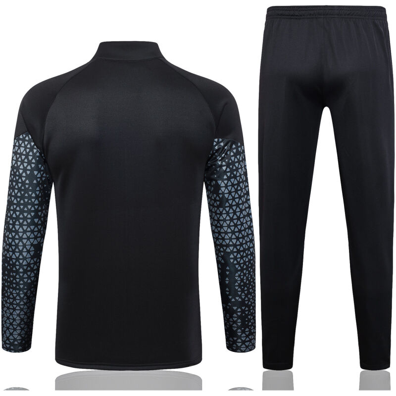 Mens Borussia Dortmund Jacket + Pants Training Suit Black Print 2023/24