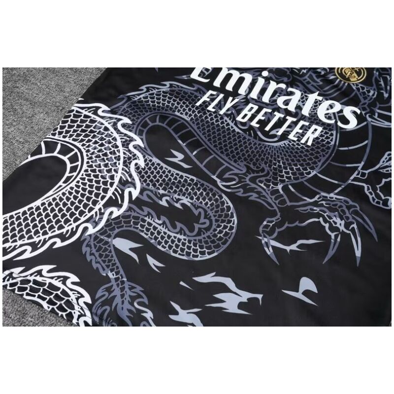 Mens Real Madrid Training Suit Black Dragon 2023/24