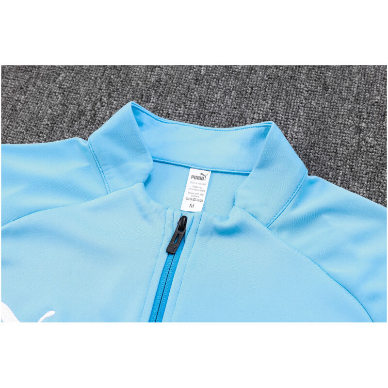 Mens Manchester City Jacket + Pants Training Suit Light Blue 2023/24