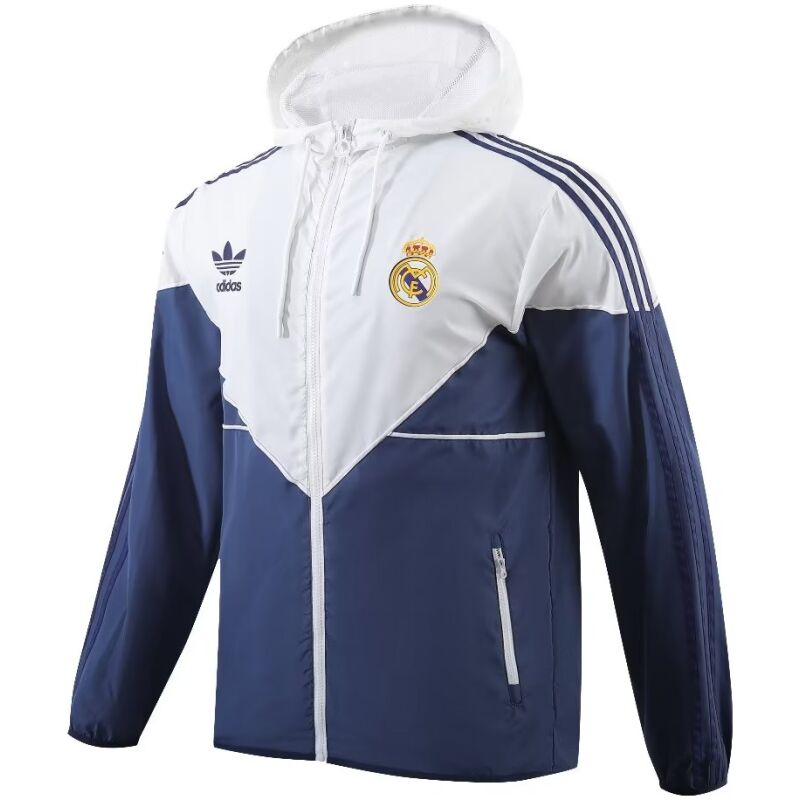 Mens Real Madrid All Weather Windrunner Jacket White 2023/24