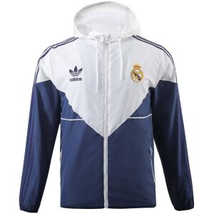 Real Madrid Allwetter-Windrunnerjacke für Herren, Weiß, 2023/24