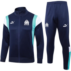 Mens Olympique Marseille Jacket + Pants Training Suit Royal 2023/24