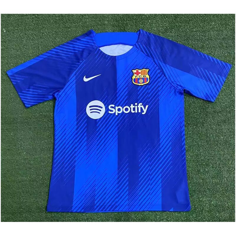 Mens Barcelona Academy Pro Performance Pre-Match Top Blue Jersey 2023/24