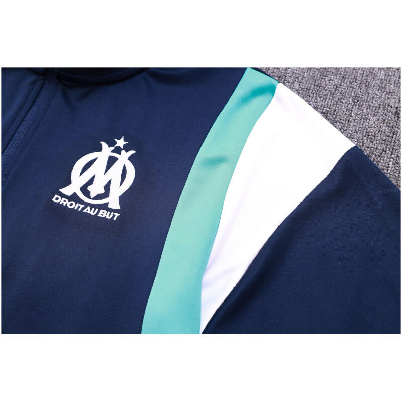 Mens Olympique Marseille Jacket + Pants Training Suit Royal 2023/24