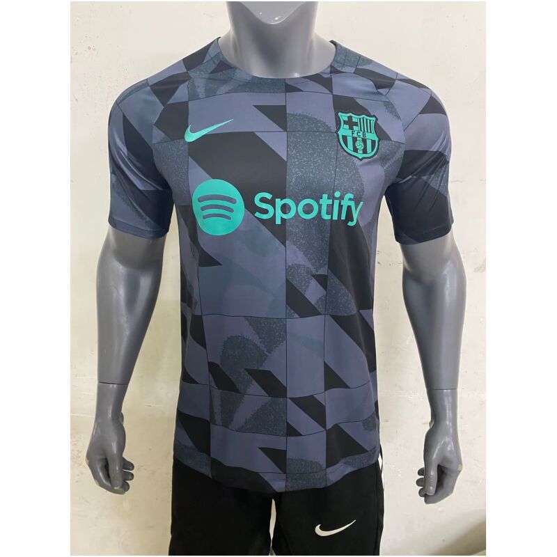 Mens Barcelona Academy Pro Performance Pre-Match Top Navy Jersey 2023/24