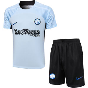 Mens Inter Milan Short Training Suit Pale Blue 2023/24