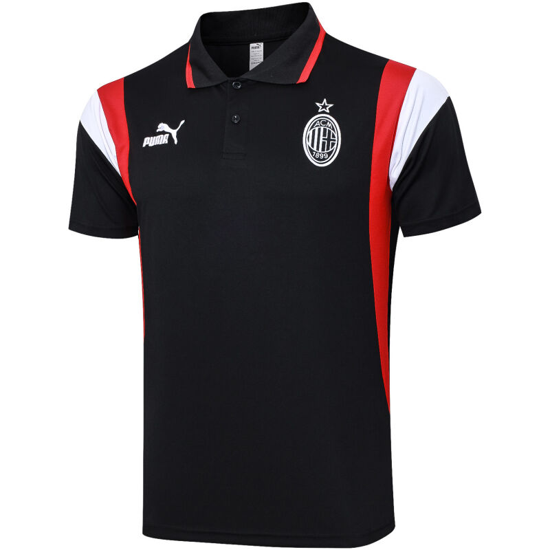 Mens AC Milan Polo Shirt Black III 2023/24