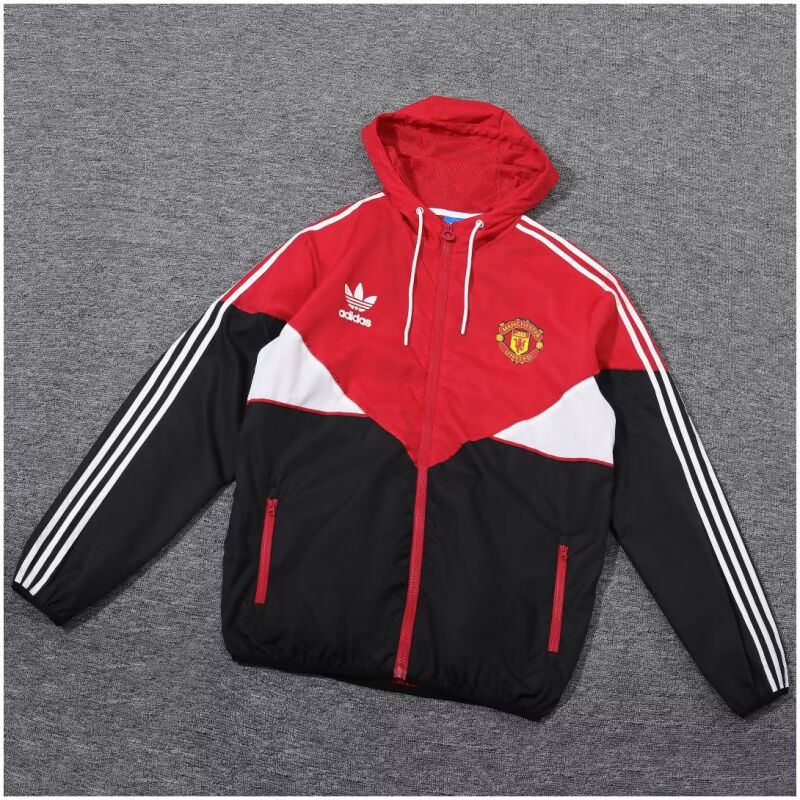 Mens Manchester United All Weather Windrunner Jacket Red – Black 2023/24