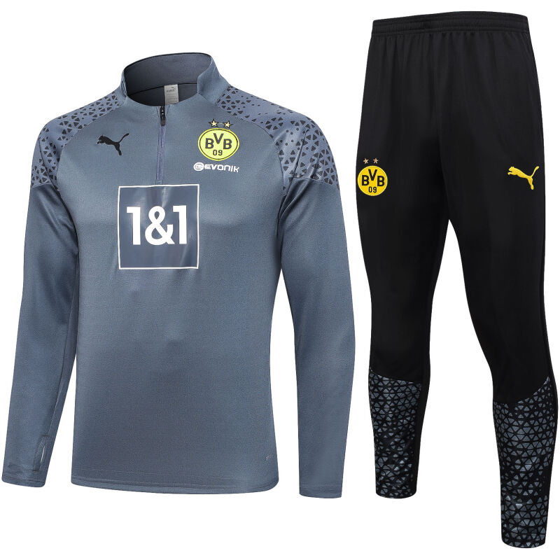 Mens Borussia Dortmund Training Suit Grey 2023/24