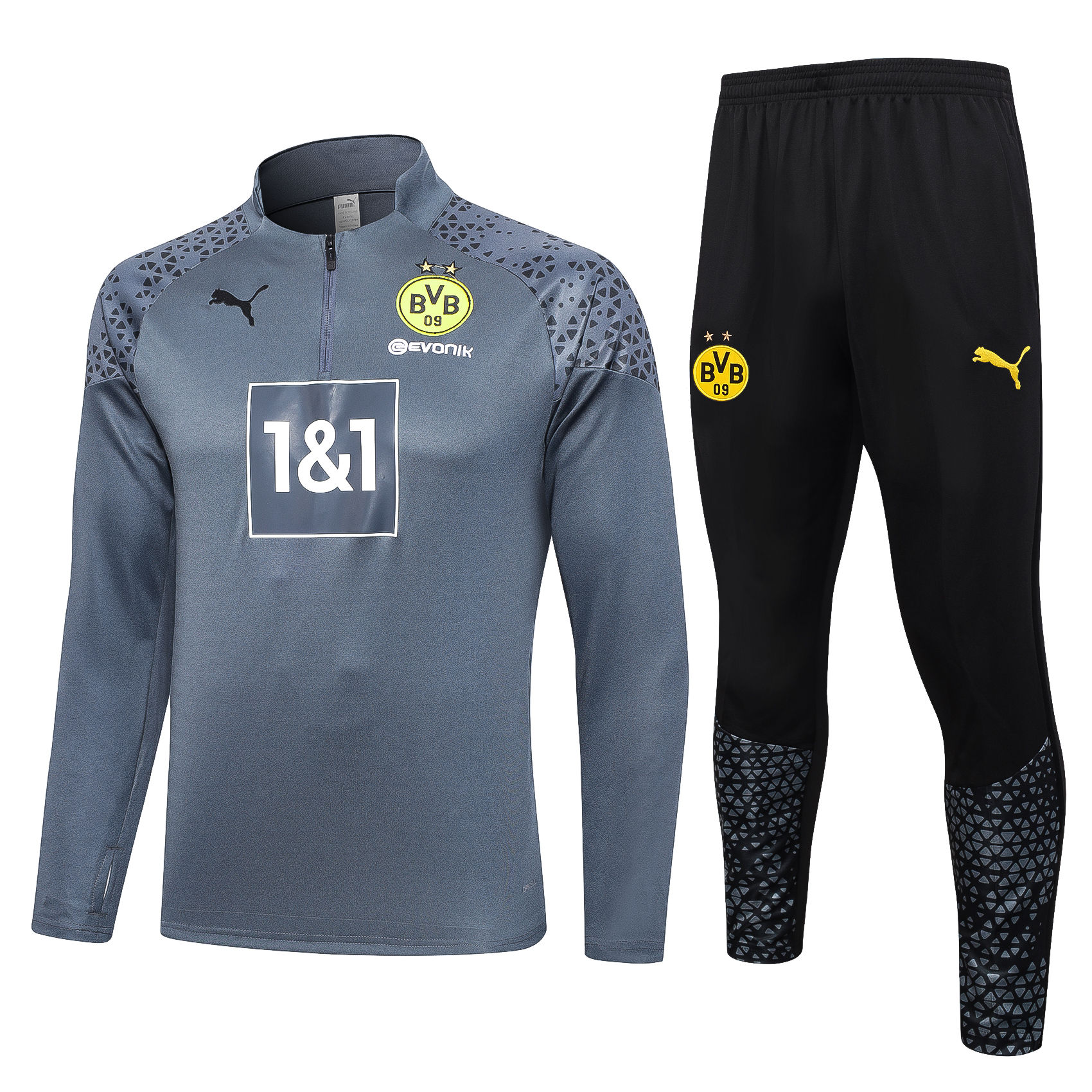 Mens Borussia Dortmund Training Suit Grey 2023/24