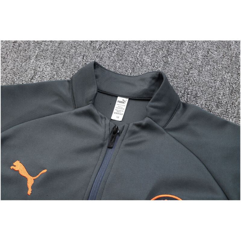 Mens Manchester City Jacket + Pants Training Suit Grey 2023/24