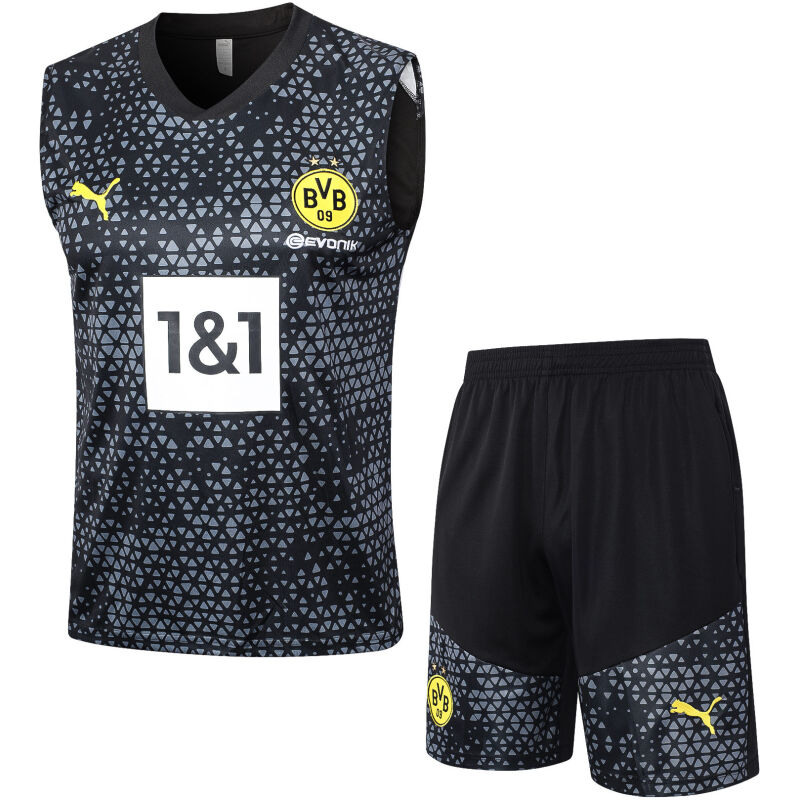 Mens Borussia Dortmund Singlet Suit Black 2023/24