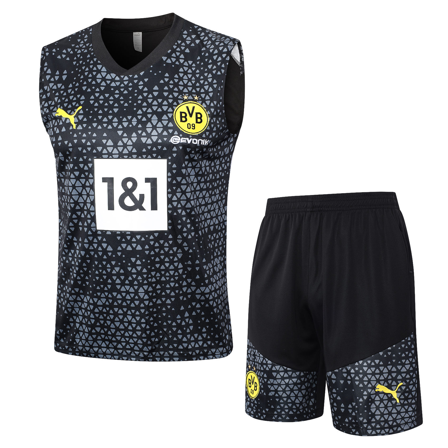 Mens Borussia Dortmund Singlet Suit Black 2023/24