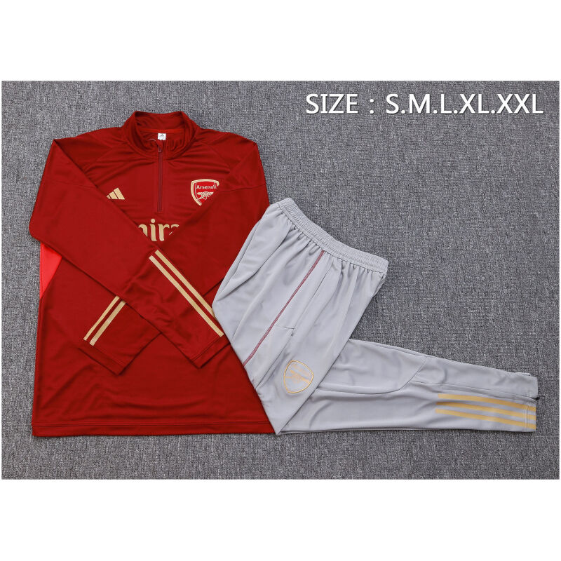 Mens Arsenal Training Suit Wine 2023/24