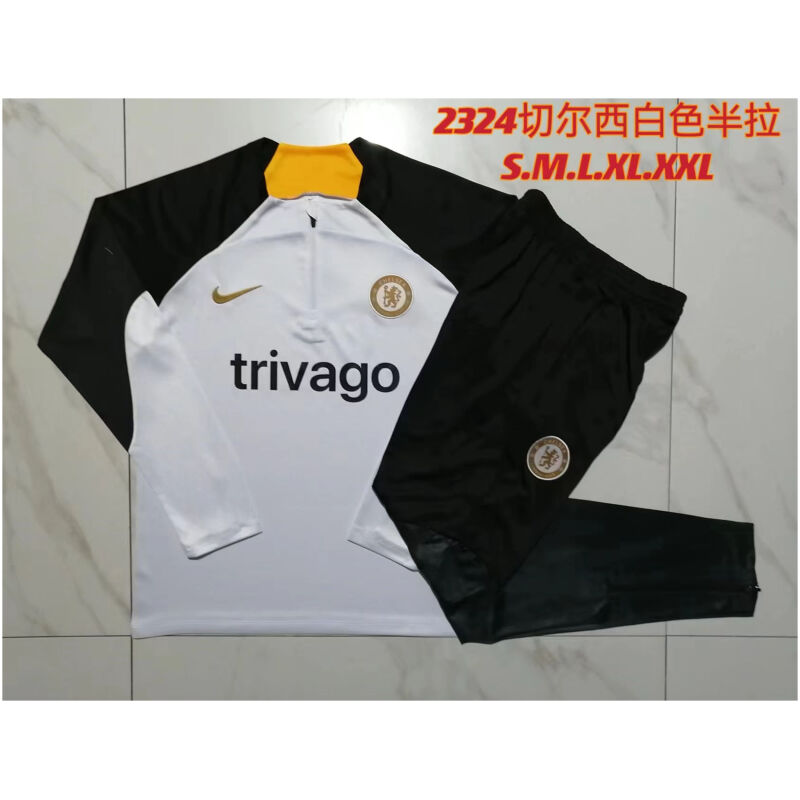 Mens Chelsea Training Suit White 2023/24