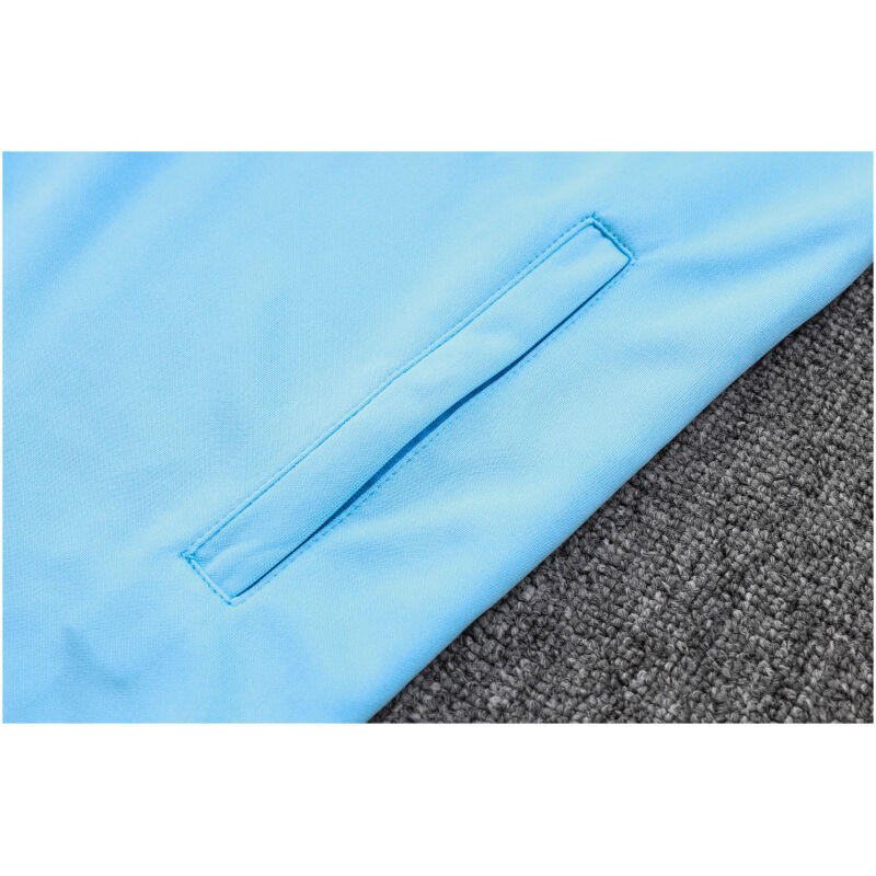 Mens Manchester City Jacket + Pants Training Suit Light Blue 2023/24