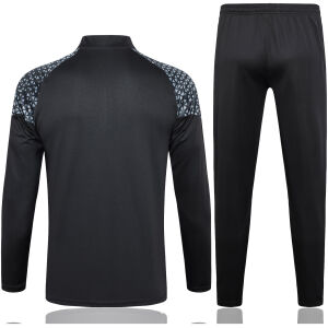 Mens Olympique Marseille Training Suit Black – Grey 2023/24