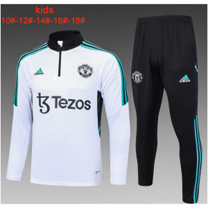 Kids Manchester United Training Suit White 2023/24