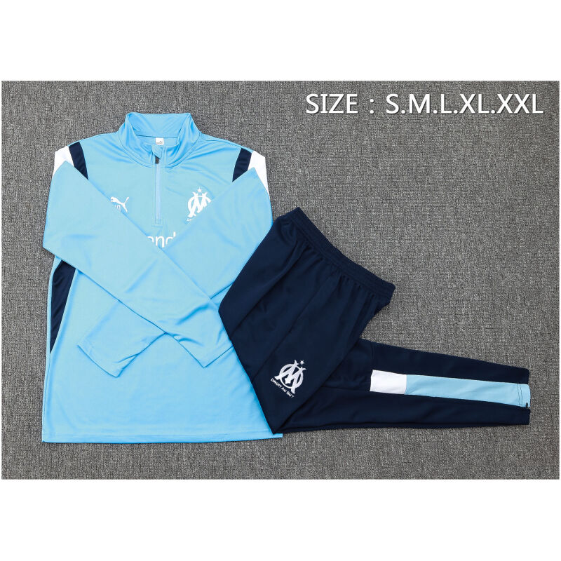 Mens Olympique Marseille Training Suit Blue 2023/24
