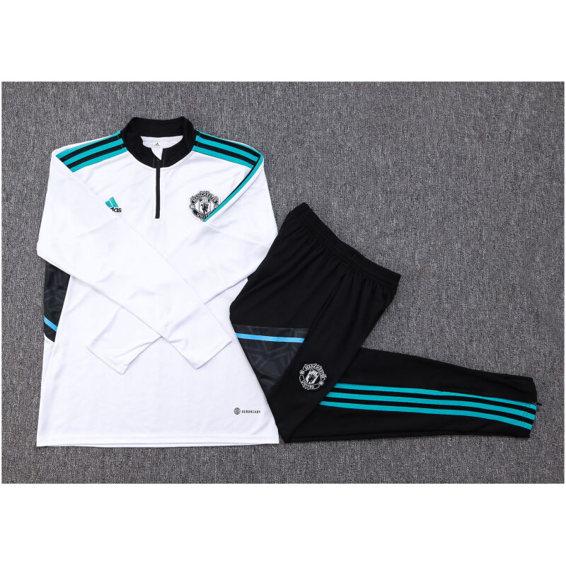 Kids Manchester United Training Suit White 2023/24