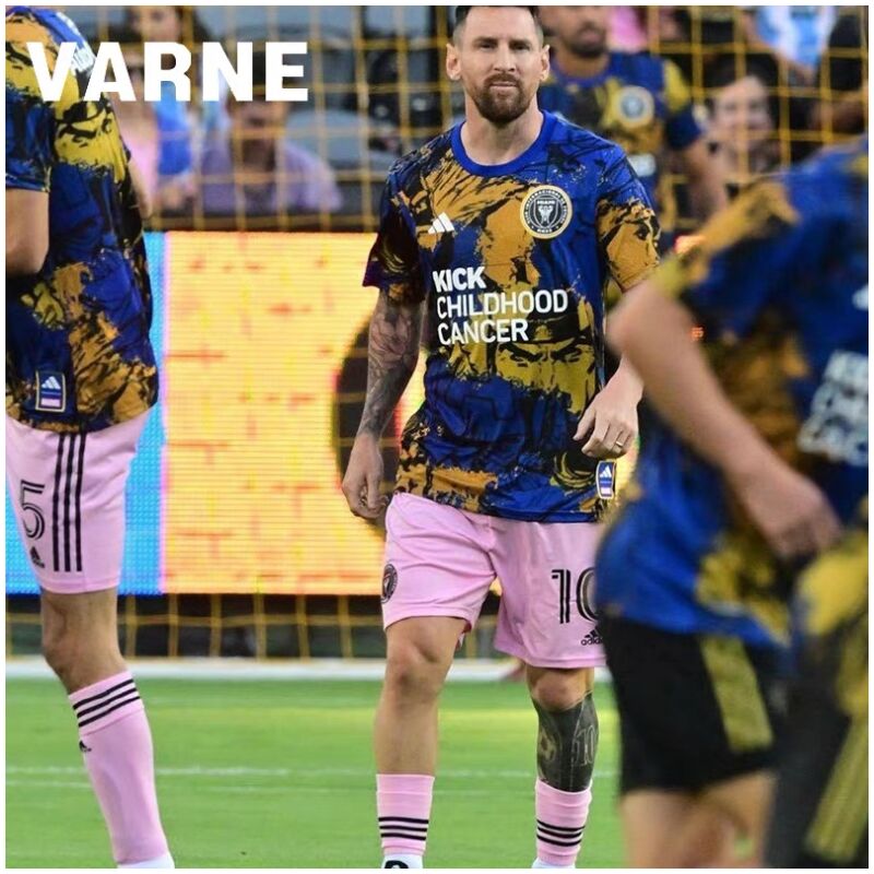 Kids Inter Miami C. F. Marvel MLS Kick Childhood Cancer Pre-Match Jersey 2023/24