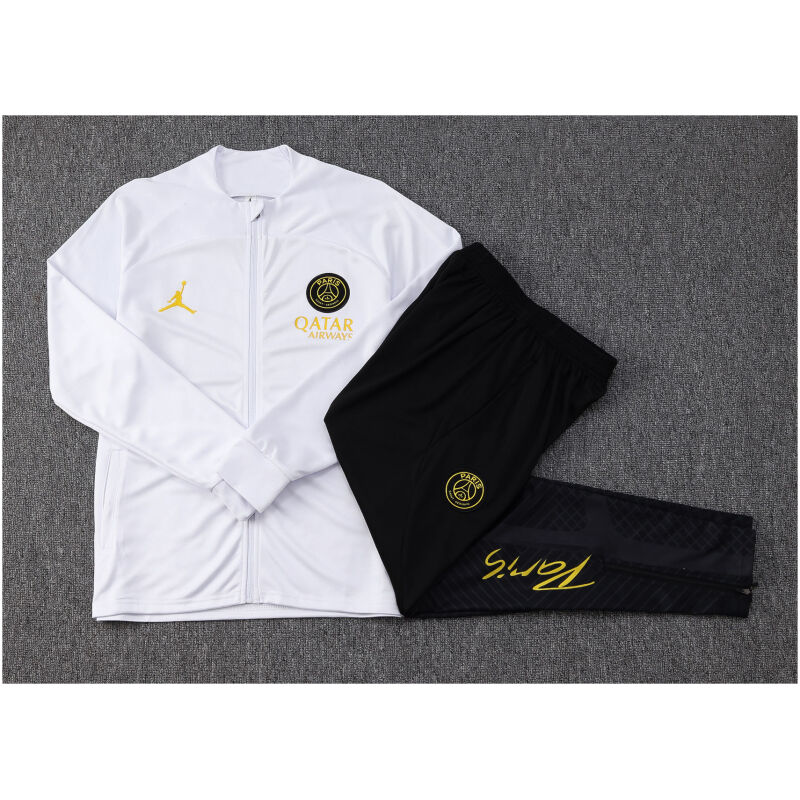Kids PSG x Jordans Jacket + Pants Training Suit White 2023/24