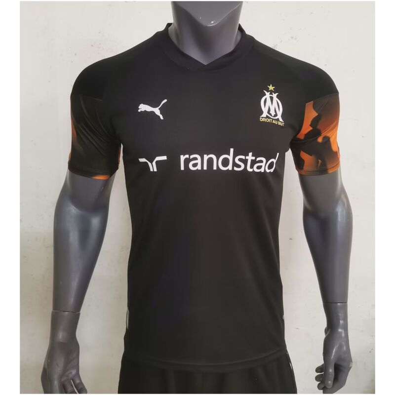Mens Olympique Marseille Short Training Jersey Black 2023/24