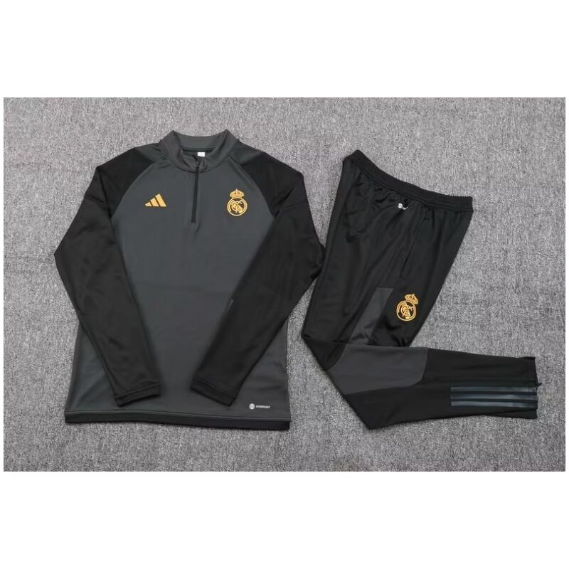 Mens Real Madrid Training Suit Grey 2023/24