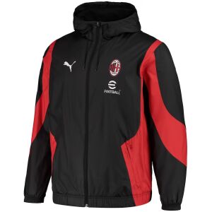 Mens AC Milan Pre-Match Woven Anthem Windrunner Jacket Black 2023/24
