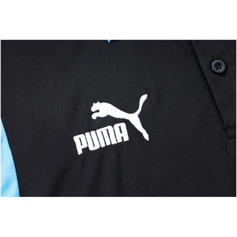 Mens Olympique Marseille Polo Shirt Black 2023/24