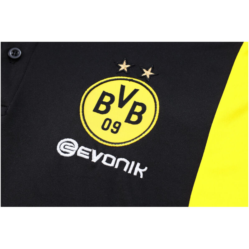 Mens Borussia Dortmund Polo Shirt Black II 2023/24